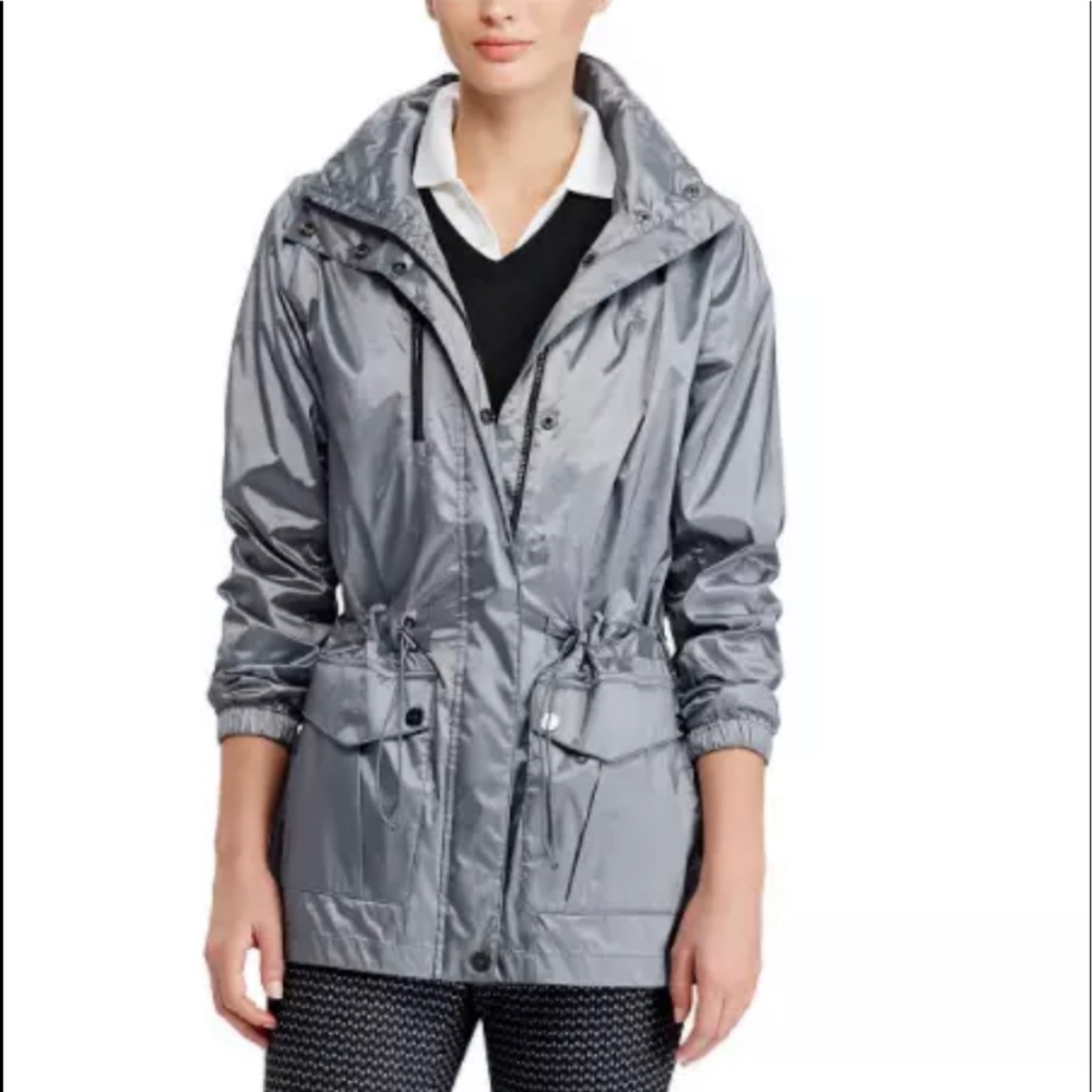 POLO GOLF Ralph Lauren Silver Gray Anorak Jacket L